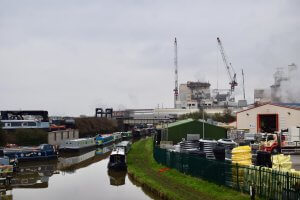 Northwich Incinerator under construction March 2024 - as seen from Manchester Road.